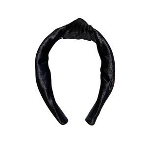 Lele Sadoughi Black Velvet Classic Knotted Headband Hair Accessories